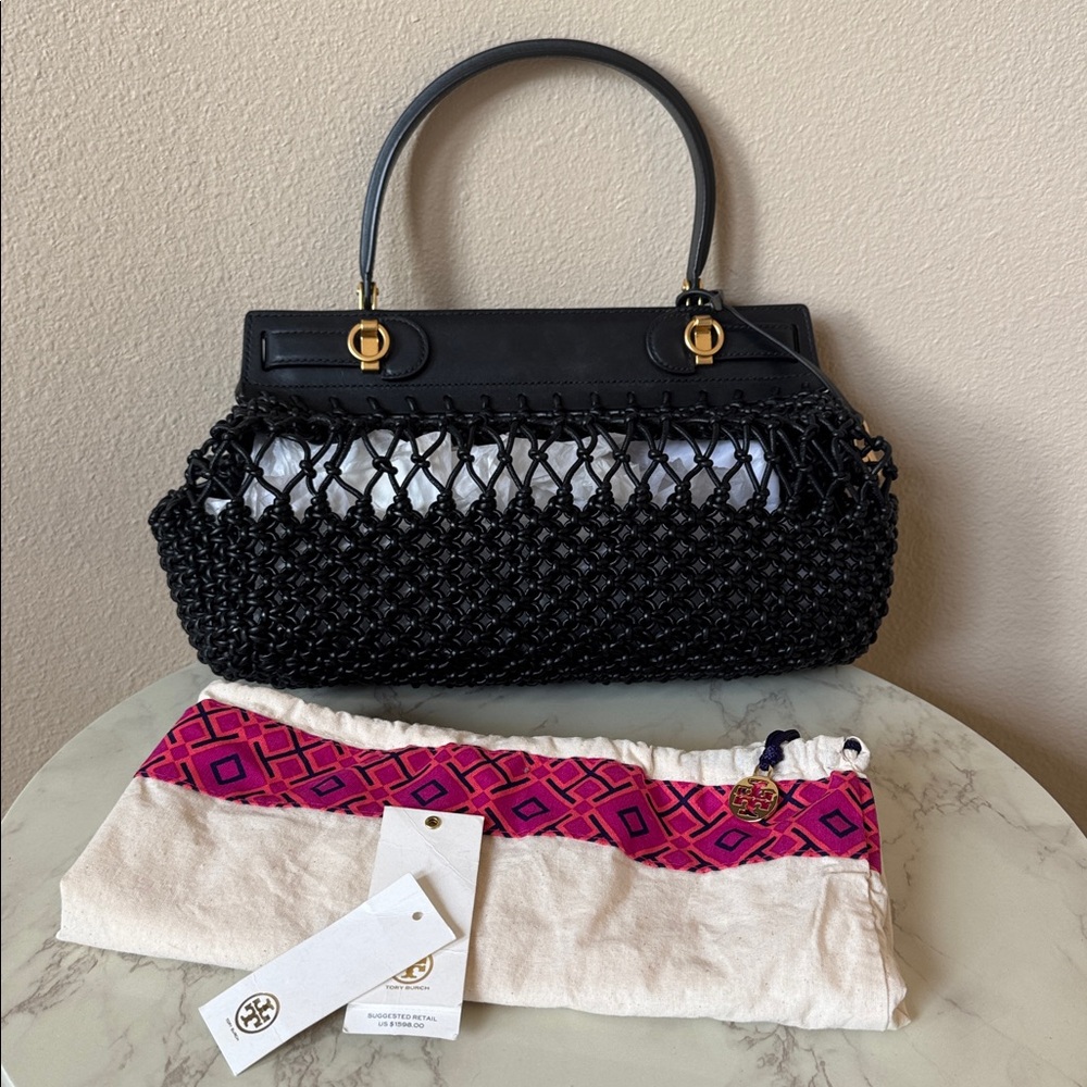 Tory Burch Lee Radziwill Knotted Leather Bag - Picture 10 of 15